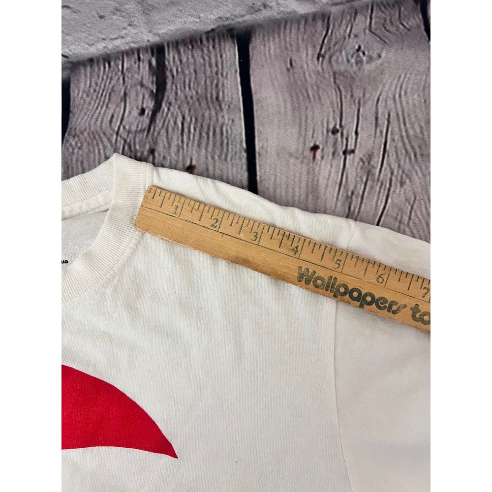 Pepsi Graphic Crop Top T-Shirt White Cotton Short Sleeve Raw Hem Small - Picture 4 of 6